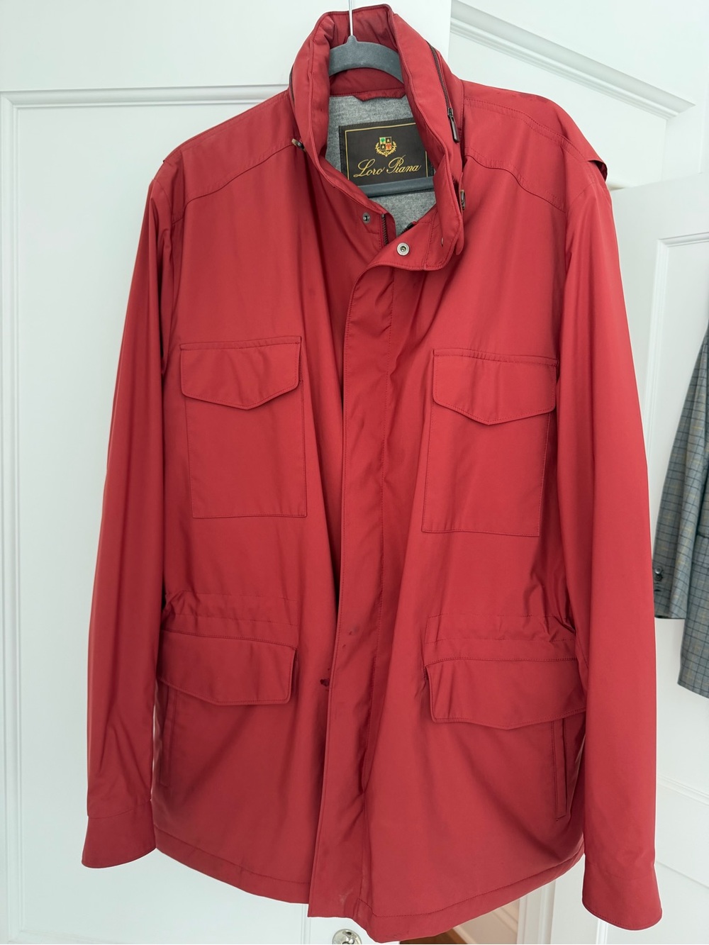 Loro Piana Men's Red Military Field Jacket